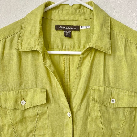 Tommy Bahama - Long Sleeve Button Down Oversized 100% Linen Shirt - Picture 9 of 14